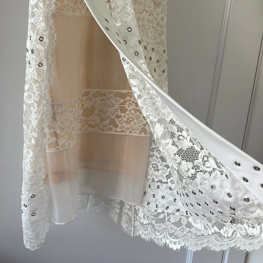 White Lace Paco Rabanne Long Dress - Picture 2 of 4